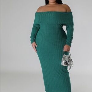 Off Shoulders Stretch Dress